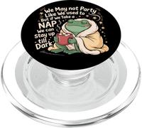 Divertente rana pisolino festa per gli amanti del sonno e gli appassionati di anfibi PopSockets PopGrip per MagSafe