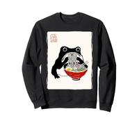 Divertente Rana scontrosa Ramen Sumi-e Kawaii Pittura a Inchiostro Giapponese Felpa