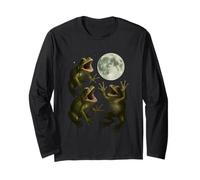 Divertente Rana scontrosa Sumi-e Kawaii Pittura a Inchiostro Giapponese Maglia a Manica