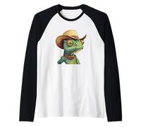 Divertente Ranch Life con un tocco camaleonte per gli amanti dei rettili Maglia con Maniche Raglan