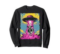 Divertente rapimento Alieno Mucca Meme Questa è Fine UFO Art Felpa