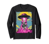 Divertente rapimento Alieno Mucca Meme Questa è Fine UFO Art Maglia a Manica