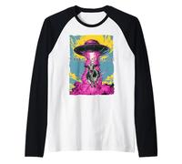 Divertente rapimento Alieno Mucca Meme Questa è Fine UFO Art Maglia con Maniche Raglan