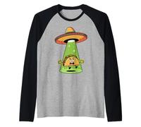 Divertente rapimento di Taco da Parte di UFO Sombrero, Love Maglia con Maniche Raglan