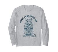 Divertente Rat Rage Mi consuma Maglia a Manica