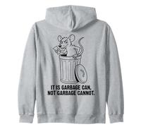 Divertente Ratto Retro Garbage Can Not Garbage Cannot Cartoon Style Felpa con Cappuccio