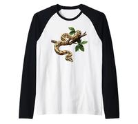 Divertente re-fitone Amante Serpenti rettili Pitone Python Maglia con Maniche Raglan