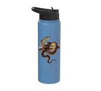 Divertente re-fitone amante serpenti rettili pitone python Stainless Steel Insulated Water Bottle