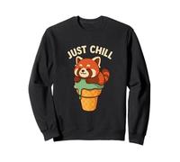 Divertente Red Panda Ice Cream Cone Art Felpa