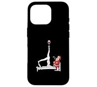 Divertente Reformer Pilates con Babbo Natale clausola e vino Custodia per iPhone 16 Pro