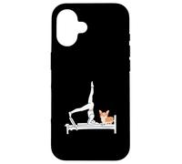 Divertente Reformer Pilates con simpatico Corgi Custodia per iPhone 16