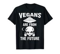 Divertente regalo alieno vegano | UFO carino vegetariano uomini donne bambini Maglietta