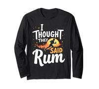 Divertente Regalo con Citazione in Corsa/Jogging I Thought They Said Maglia a Manica