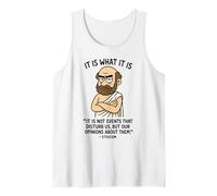 Divertente Regalo con Citazione stoica filosofia Design per Uomini, Donne e Bambini Canotta