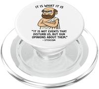 Divertente regalo con citazione stoica filosofia design per uomini, donne e bambini PopSockets PopGrip per MagSafe