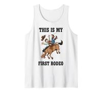 Divertente Regalo da Cowboy con Scritta This is My First Rodeo per Uomini, Donne, Bambini Canotta
