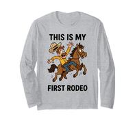 Divertente Regalo da Cowboy con Scritta This is My First Rodeo per Uomini, Donne, Bambini Maglia a Manica
