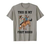 Divertente Regalo da Cowboy con Scritta This is My First Rodeo per Uomini, Donne, Bambini Maglietta