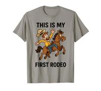 Divertente Regalo da Cowboy con Scritta This is My First Rodeo per Uomini, Donne, Bambini Maglietta