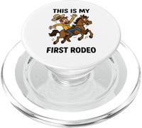 Divertente regalo da cowboy con scritta "This is my first rodeo" per uomini, donne, bambini PopSockets PopGrip per MagSafe