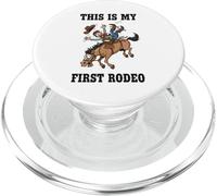 Divertente regalo da cowboy con scritta "This is my first rodeo" per uomini, donne, bambini PopSockets PopGrip per MagSafe