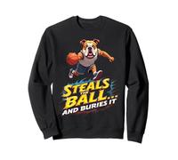 Divertente regalo di basket per gli amanti dei cani bulldog inglesi Felpa