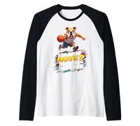 Divertente regalo di basket per gli amanti dei cani bulldog inglesi Maglia con Maniche Raglan