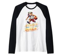 Divertente regalo di basket per gli amanti dei cani bulldog inglesi Maglia con Maniche Raglan