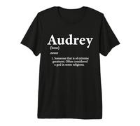 Divertente Regalo di Compleanno per Nome Audrey Definition Maglietta Premium