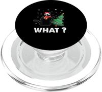 Divertente regalo gatto nero che spinge l'albero di Natale sul gatto cosa? PopSockets PopGrip per MagSafe