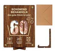 Divertente regalo per 60° compleanno, in legno con biglietto di compleanno, regalo per 60° compleanno, uomo e donna, confezione regalo per 60° compleanno