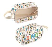 Divertente regalo per amanti della musica, con scritta "I Don't Always Sing Oh Wait Yes I Do Clear Cosmetic Bag Music Teacher Gift, Sì I Do Bag