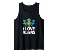 Divertente Regalo per Appassionati di UFO I Love Aliens Canotta