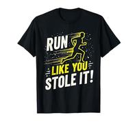 Divertente Regalo per Corsa e Jogging, Citazione Run Like You Stole It Maglietta