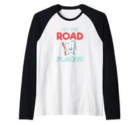 Divertente Regalo per Dentisti con placca per Dentista Maglia con Maniche Raglan
