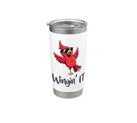 Divertente regalo per gli amanti degli uccelli cardinali rossi per uomini, donne, bambini e adolescenti Bicchiere termico in acciaio inox doppia parete