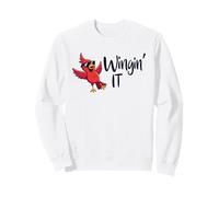 Divertente Regalo per Gli Amanti degli Uccelli cardinali Rossi per Uomini, Donne, Bambini e Adolescenti Felpa