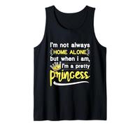 Divertente regalo per gli amanti delle fiabe con scritta "Home Alone I'm A Princess Fairy Canotta