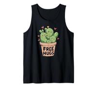Divertente Regalo per Gli Amanti delle Piante Kawaii con Cactus Gratis abbracci Canotta