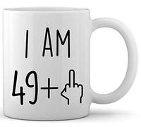 Divertente regalo per il 50° compleanno per donne e uomini che girano 50 anni Happy Bday Tazza da caffè con scritta in lingua inglese “Gag Party Cup Idea come scherzo”, regalo di compleanno per