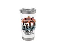 Divertente regalo per il 50° compleanno per uomini e donne costruito 50 Bicchiere termico in acciaio inox doppia parete