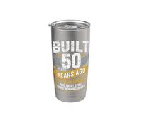 Divertente regalo per il 50° compleanno per uomini e donne costruito 50 Bicchiere termico in acciaio inox doppia parete
