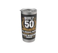 Divertente regalo per il 50° compleanno per uomini e donne costruito 50 Bicchiere termico in acciaio inox doppia parete