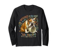 Divertente Regalo per Il 58° Compleanno Ufficiale di Un Vecchio Cane Maglia a Manica