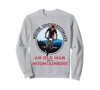 Divertente Regalo per Il papà in Mountain Bike per Il Ciclista Felpa