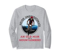 Divertente Regalo per Il papà in Mountain Bike per Il Ciclista Maglia a Manica