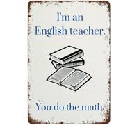 Divertente regalo per insegnante di inglese, decorazioni per l'aula di letteratura inglese, giochi di parole, stampe grammaticali, ultimo minuto, migliori decorazioni vintage divertenti per la casa,