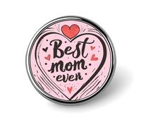 Divertente regalo per la mamma: spilla rotonda, spilla da bavero, cravatta, abito, accessori per matrimonio, compleanno, per uomo e donna.