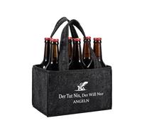 Divertente regalo per pescatori per uomini, accessori da pesca, borsa da uomo, regalo di compleanno personalizzato, regalo per la pesca, accessori da pesca con scritta "Der Tut Nix Der Will Nur Angel"