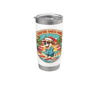 Divertente regalo per uomini e donne con design natalizio con cucciolo di cane Bicchiere termico in acciaio inox doppia parete